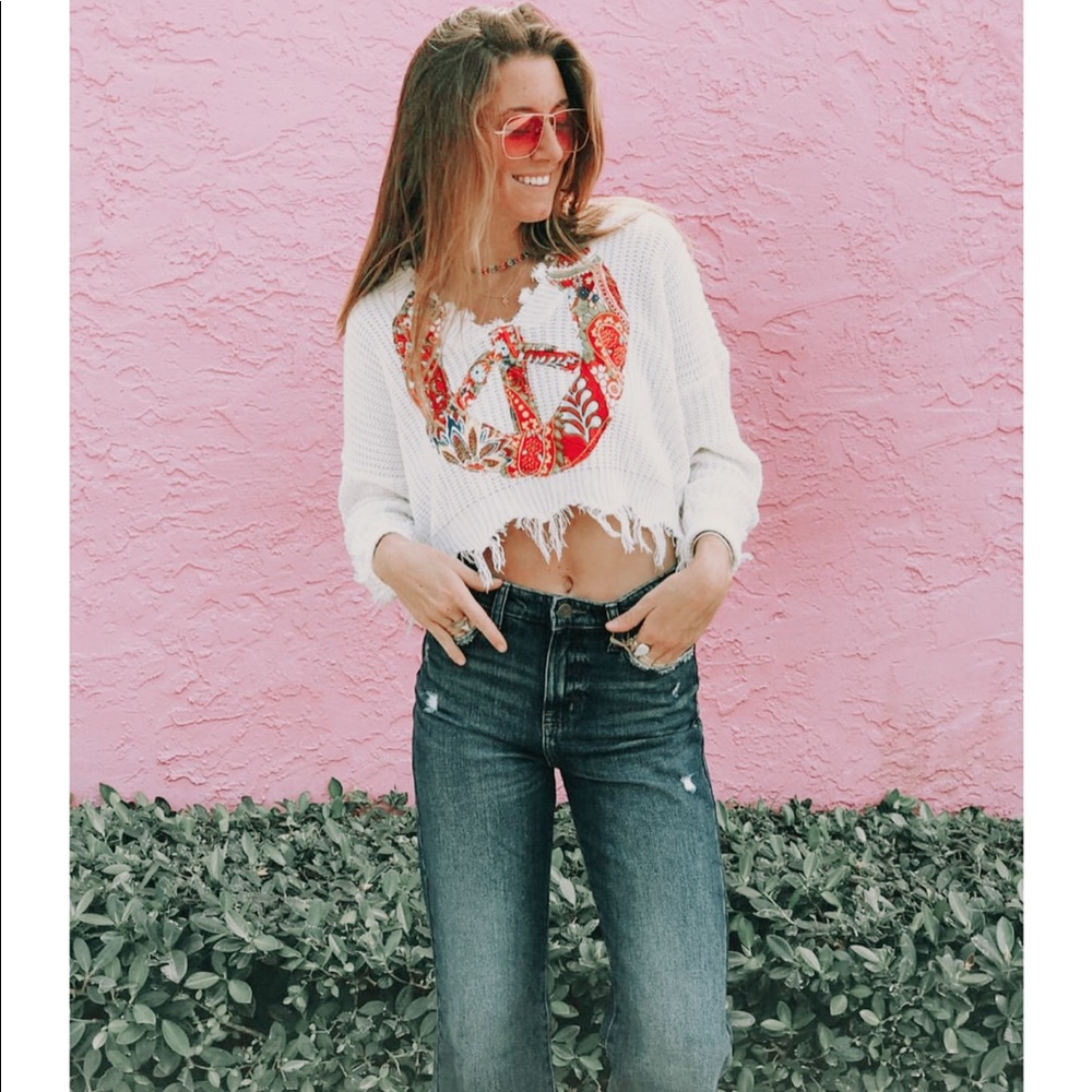Peace sign sweater